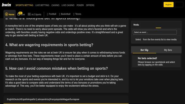 Bwin - betting utan svensk licens trustly screenshot